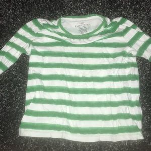 green and white strip shirt